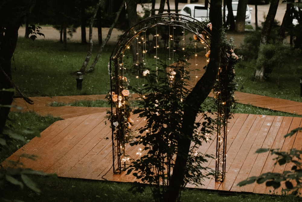 Арка для выездной регистрации 
(вид сзади)