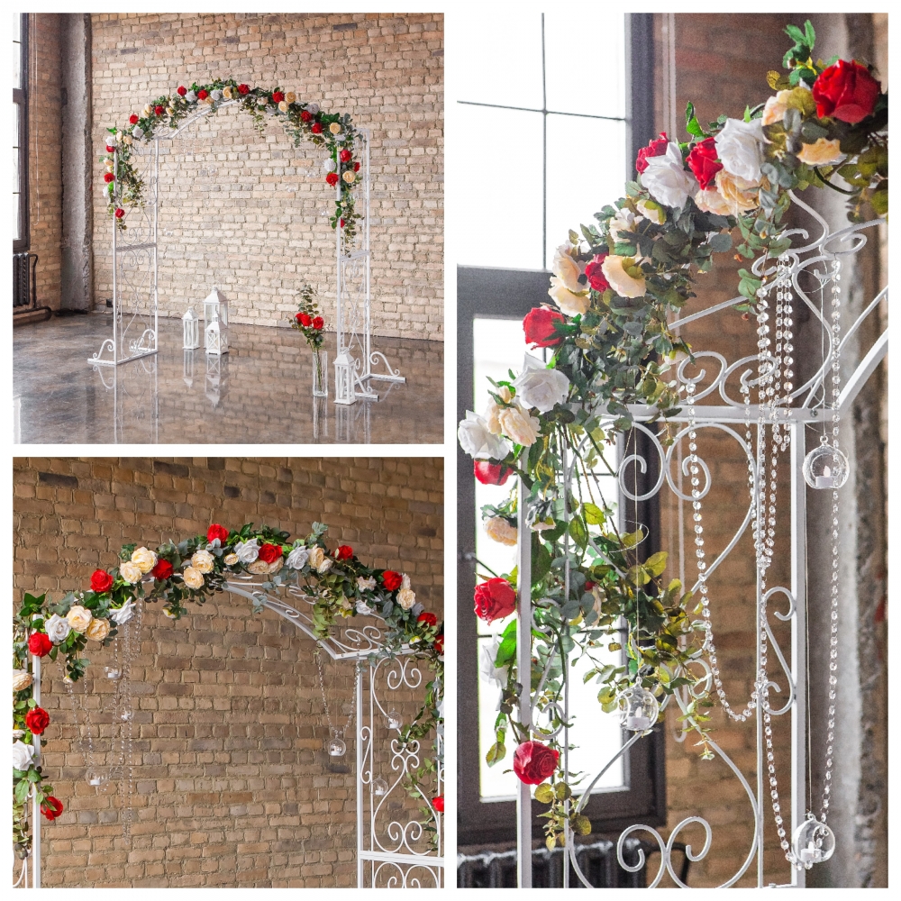 аренда арки с искусственными цветами   - 6900 руб