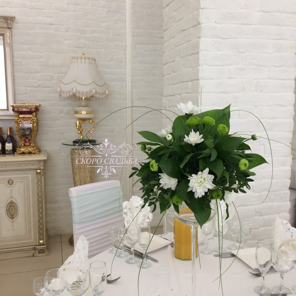 Флористическое оформление свадьбы Юрия и Александры Le Glamour