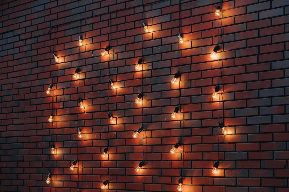 ретро-гирлянда занавес