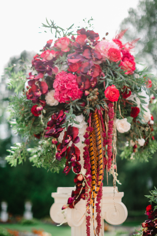 Кудрявая композиция в стиле бохо для зоны выездной церемонии