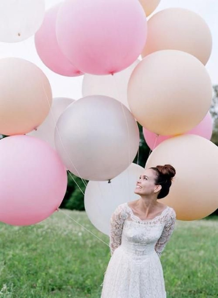 Идеи для свадебной фотосессии с шариками