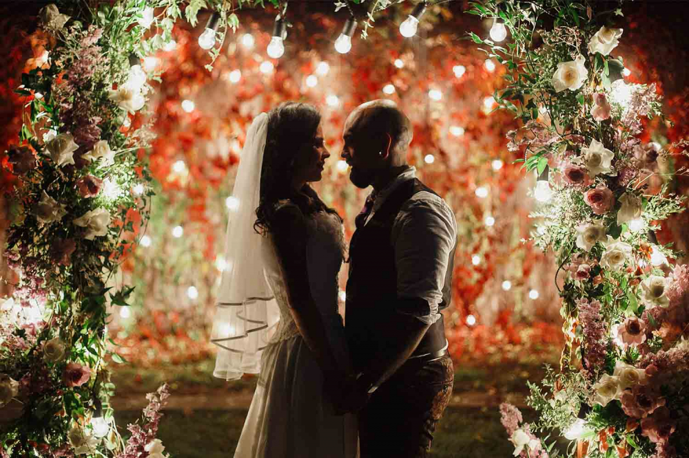 Лавандовая свадьба в загородном доме