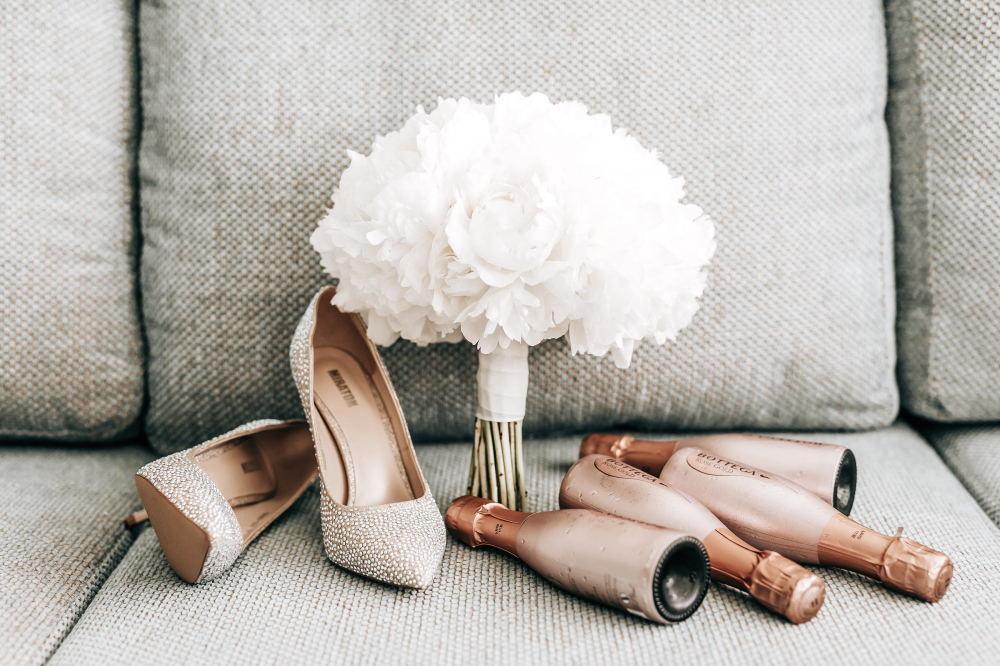 Букет невесты из пионов