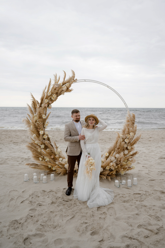 Бохо свадьба на море, в Калининграде.