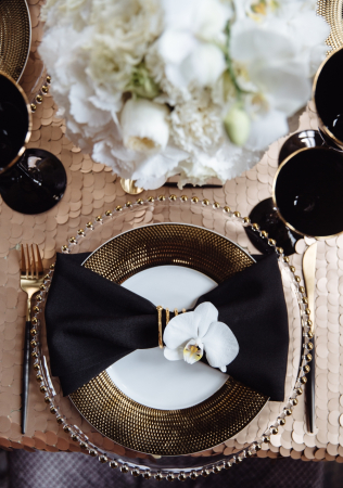 зимняя свадьба в черно-белом цвете, декор ЕЛЕНА МИТАКИ