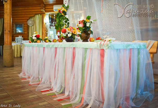 декор стола для свадьбы в русском стиле
