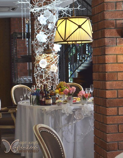 Интерьерный свадебный декор, ресторан "Княгиненский двор"