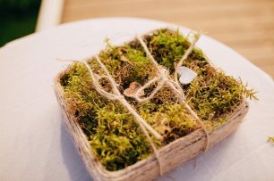 Подушка для колец в стиле рустик