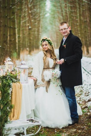 Свадебная фотосессия в лесу