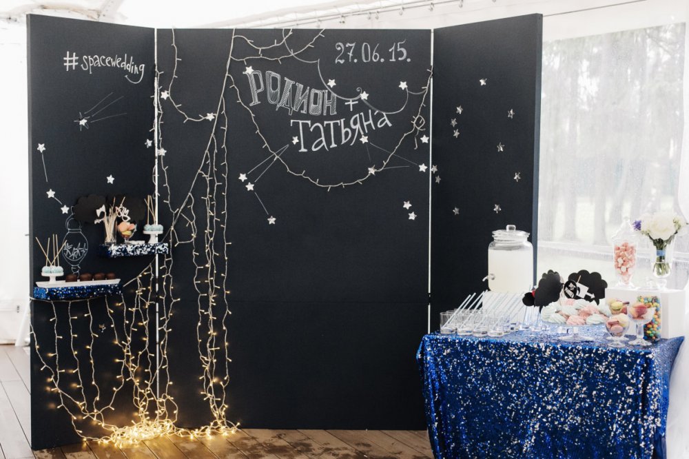 фотозона, сладкий стол, меловая доска
