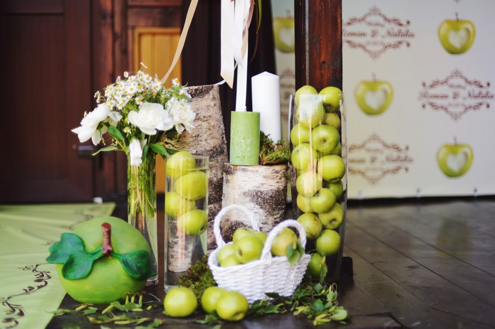 яблочная свадьба, зеленая свадьба