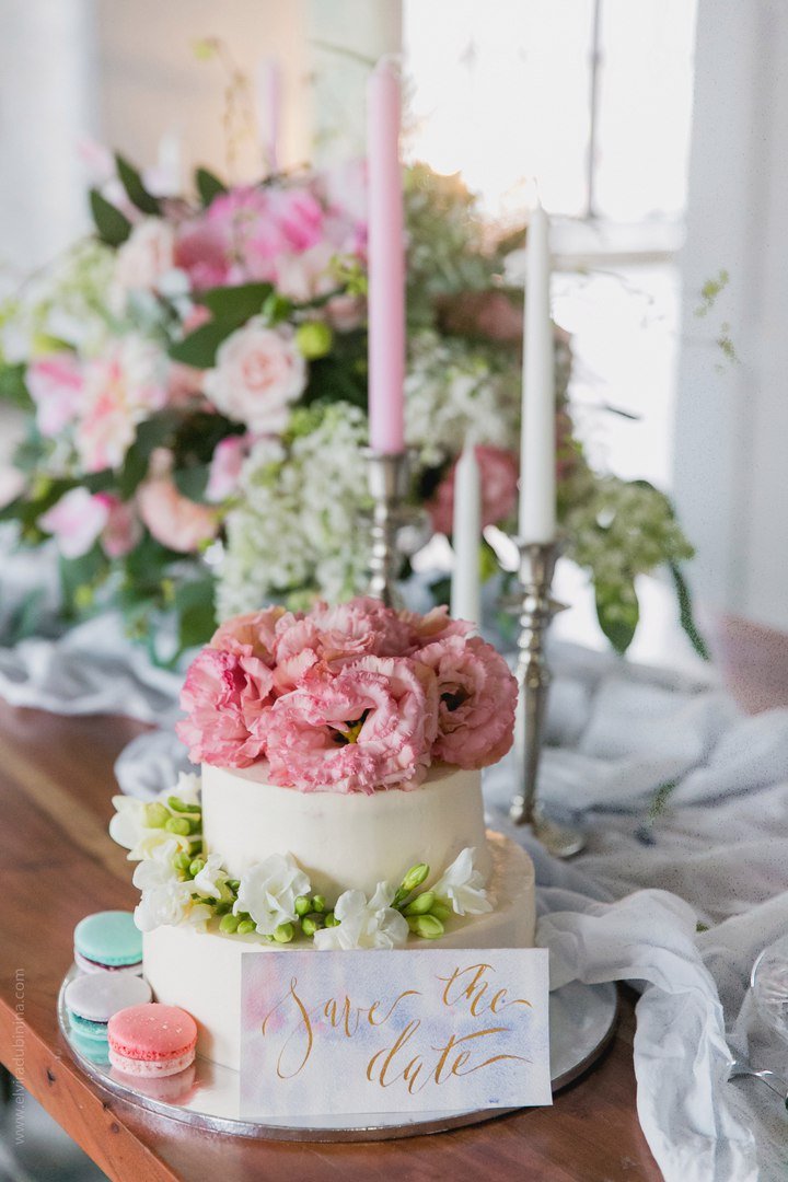 свадебный торт. свадебная полиграфия.розово-голубая свадьба. розовый кварц и серенити