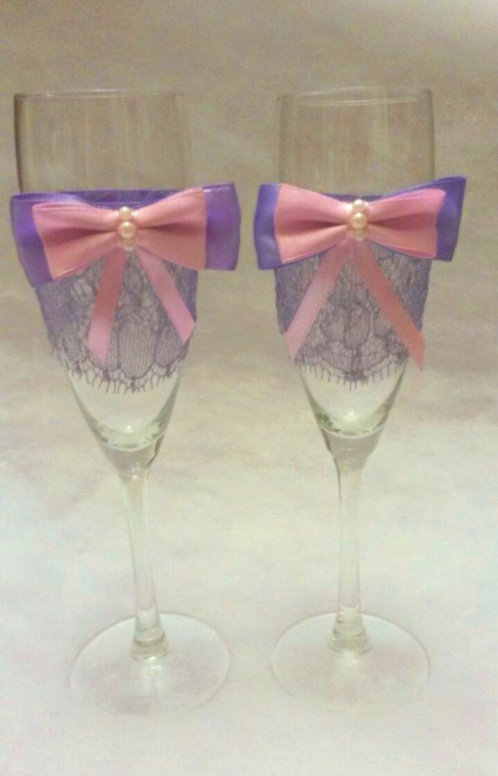 Декорирование бокалов Жениха и Невесты