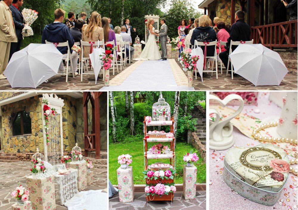 оформление Выездной регистрации в стиле шебби-шик в Алсее