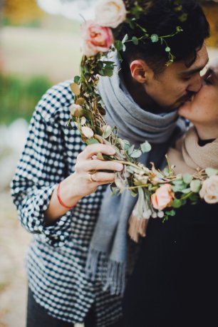 Фотосессия с цветочным венком