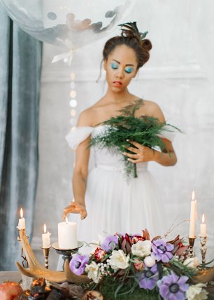 Оригинальная фотосессия невесты в студии