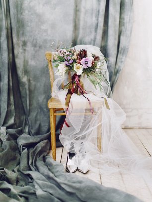 Растрепанный букет невесты