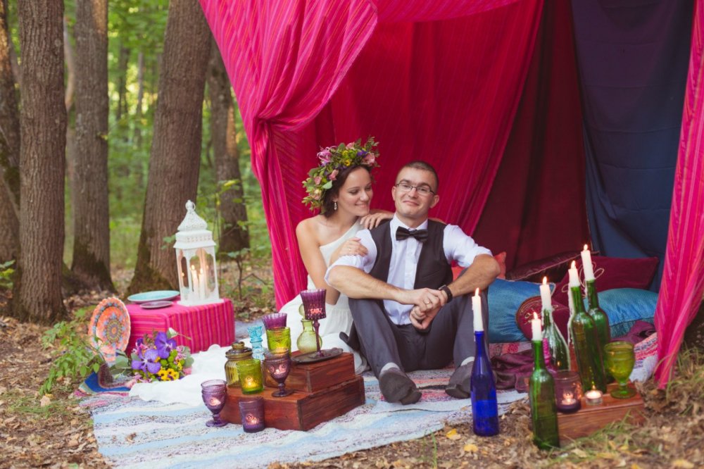 Свадебная фотосессия Марины и Стаса в стиле бохо