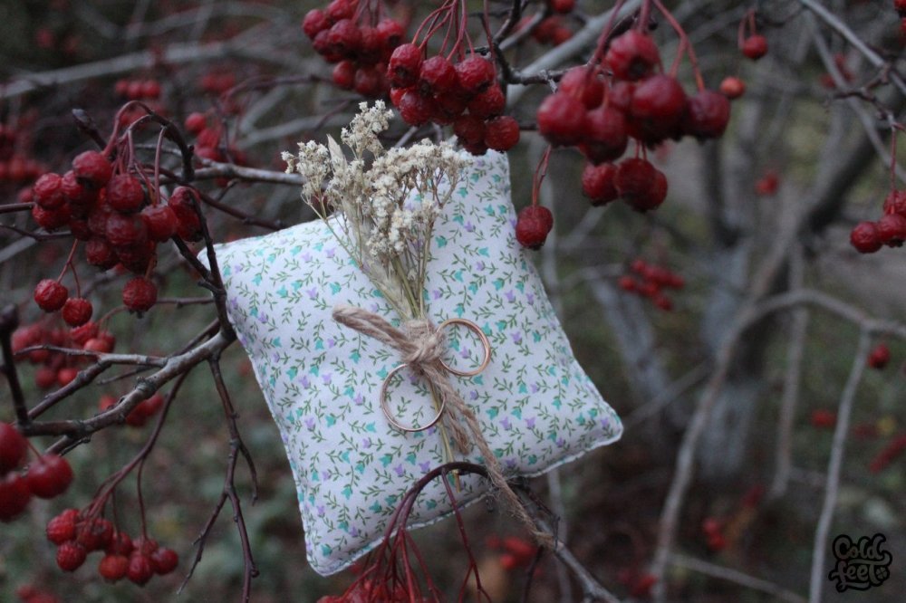 подушечка для колец (натуральные растения)
