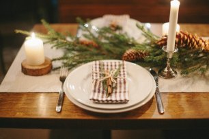 Зимняя свадьба. Сервировка стола