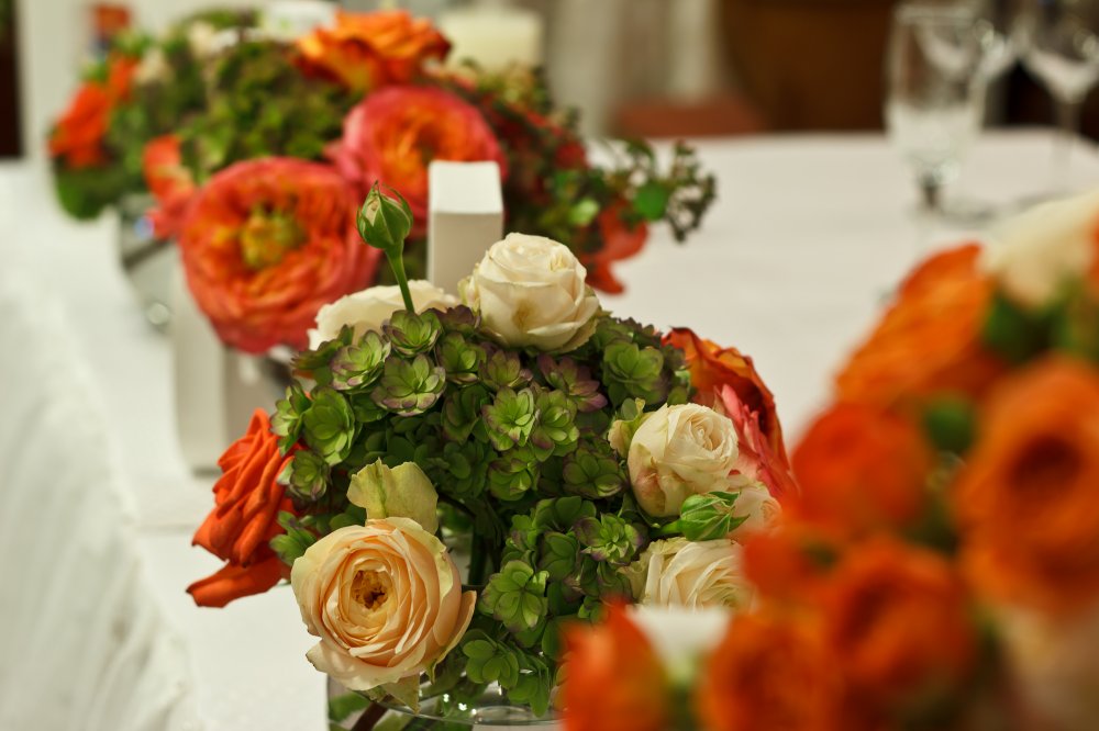 композиции на стол молодоженов