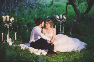 Вечерняя фотосессия в лесу