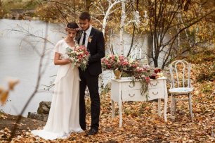 Осенняя свадебная фотосессия