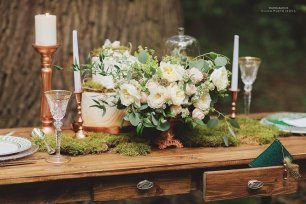 Оформление свадебной фотозоны в эко-стиле