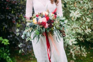 Букет невесты с винными нотками