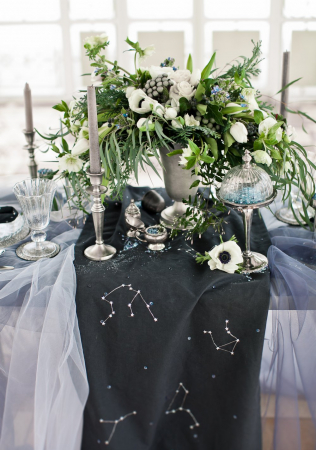 зимняя свадьба в сером цвете, декор REGIL SISTERS