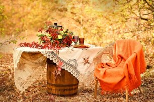 Осенняя фотозона в рустикальном стиле