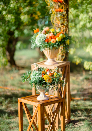 цвет свадьбы 2019, свадьба в оранжевом цвете, декор MAGIC GARDEN