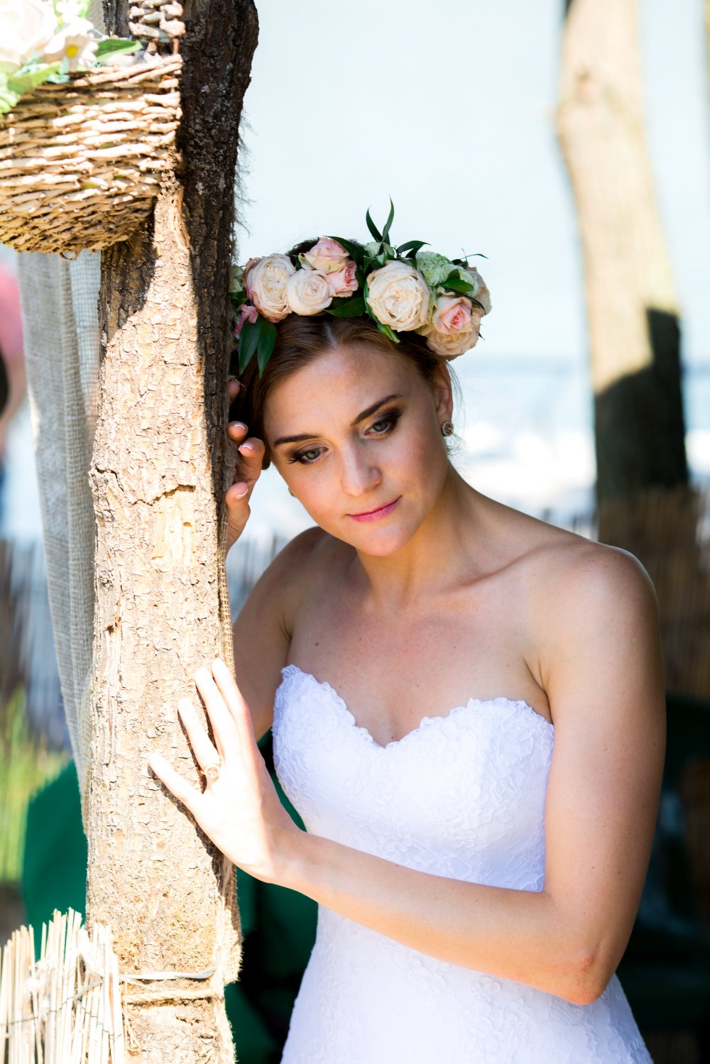 Веночек из живых цветов