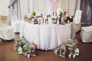 Декор свадебного стола