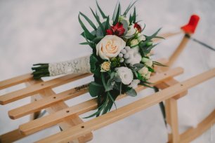 Букет невесты с хлопком