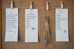 Рассадка гостей в стиле рустик