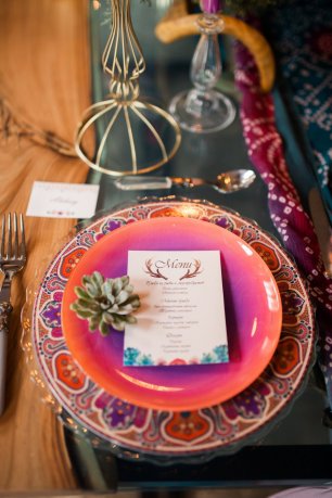 Сервировка для бохо свадьбы