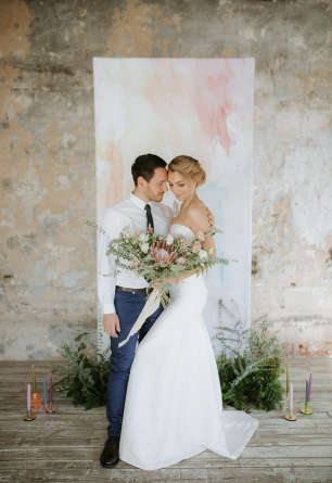 Свадебная арка для акварельной арт-свадьбы