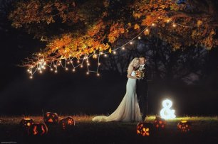 Оформление вечерней свадебной прогулки