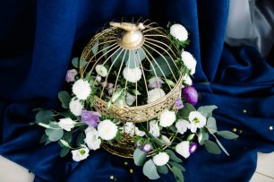 Винтажная клетка с цветами