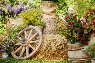 Фотозона в стиле рустик