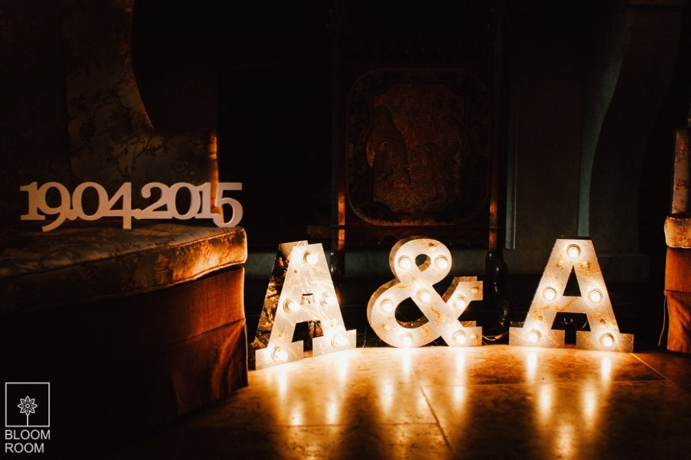 Световой декор - отличное решение для  оформления фотозон. 3 элемента из метала, высотой 35 см