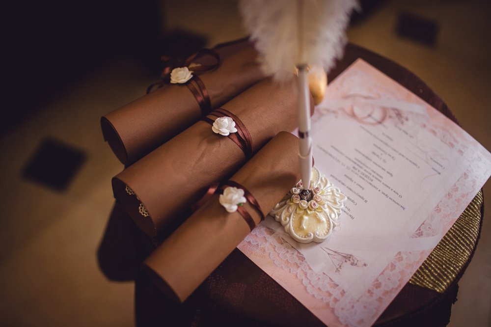 Как сделать пригласительные на свадьбу в виде свитков своими руками