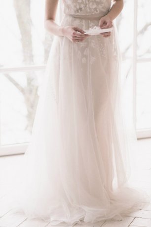Платье невесты из легкого фатина