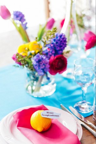 Карточка рассадки на лимоне