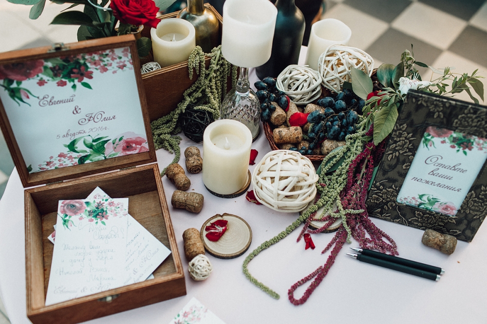 Зона пожеланий для винной свадьбы.