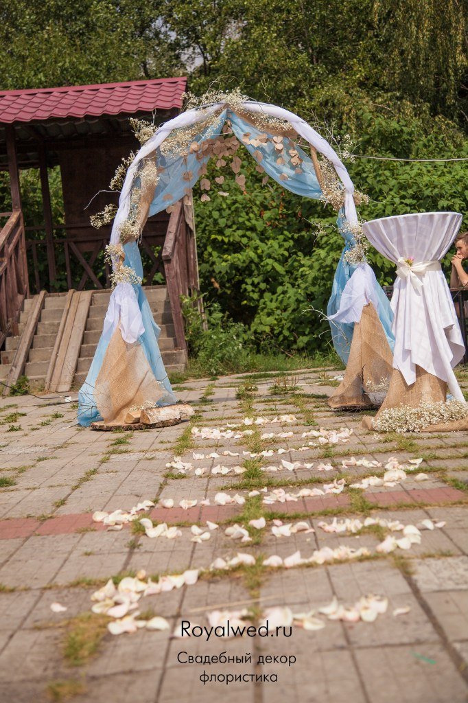 офорлениие выездной регистрации в стиле Рустик