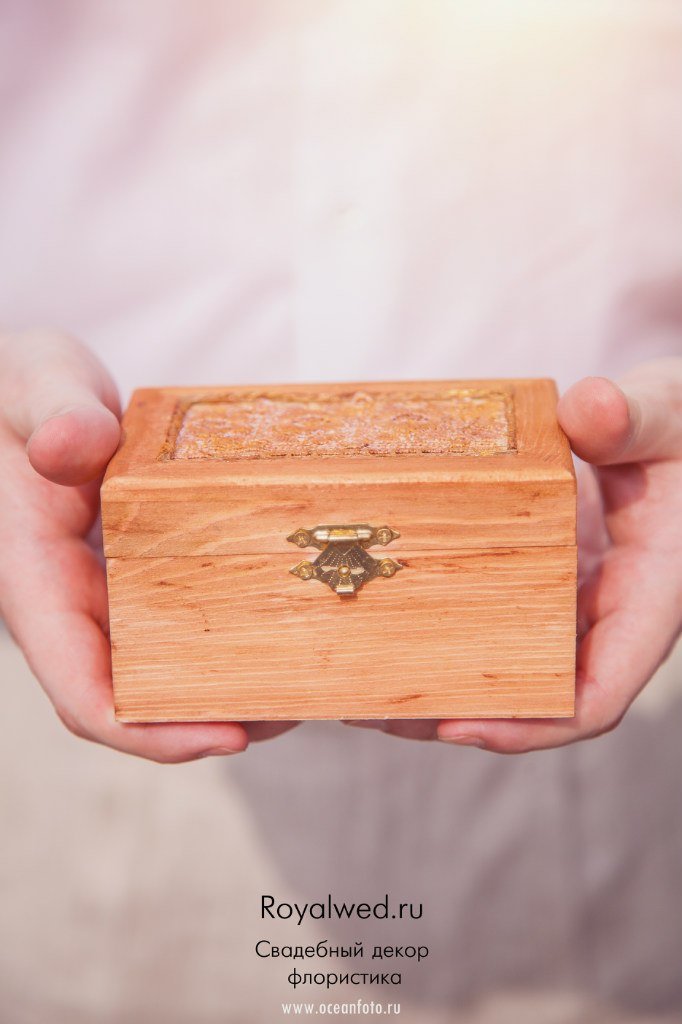 шкатулка для колец в стиле рустик