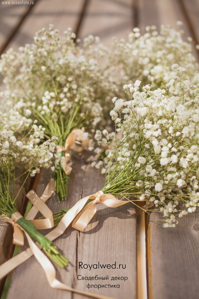 букеты подружек невесты в стиле рустик
